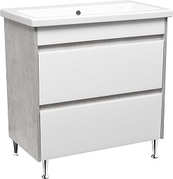 Stella Polare Тумба с раковиной Браво 80 слэйт / лакобель белое – фотография-3